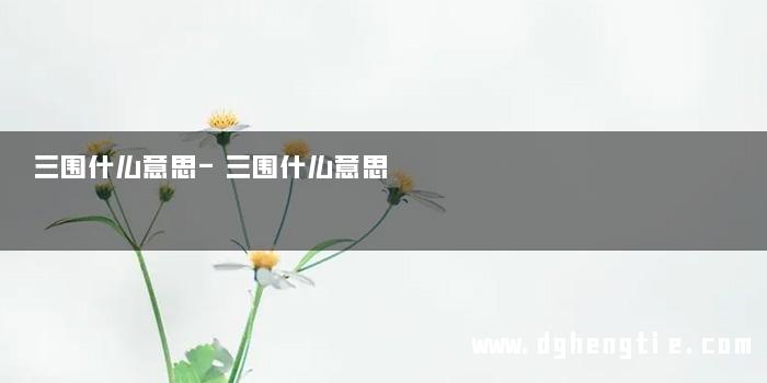三围什么意思-三围什么意思 